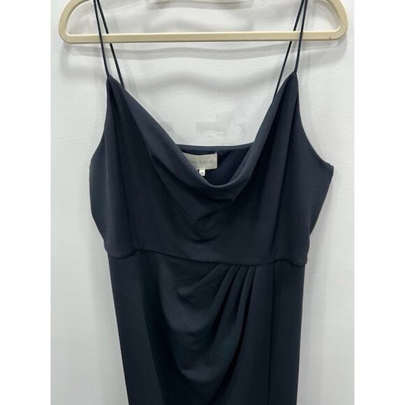 NWT Sachin & Babi Paulina 4-Way Stretch Crepe Gown Cowl Neck Navy Blue Size 6 - Picture 6 of 16